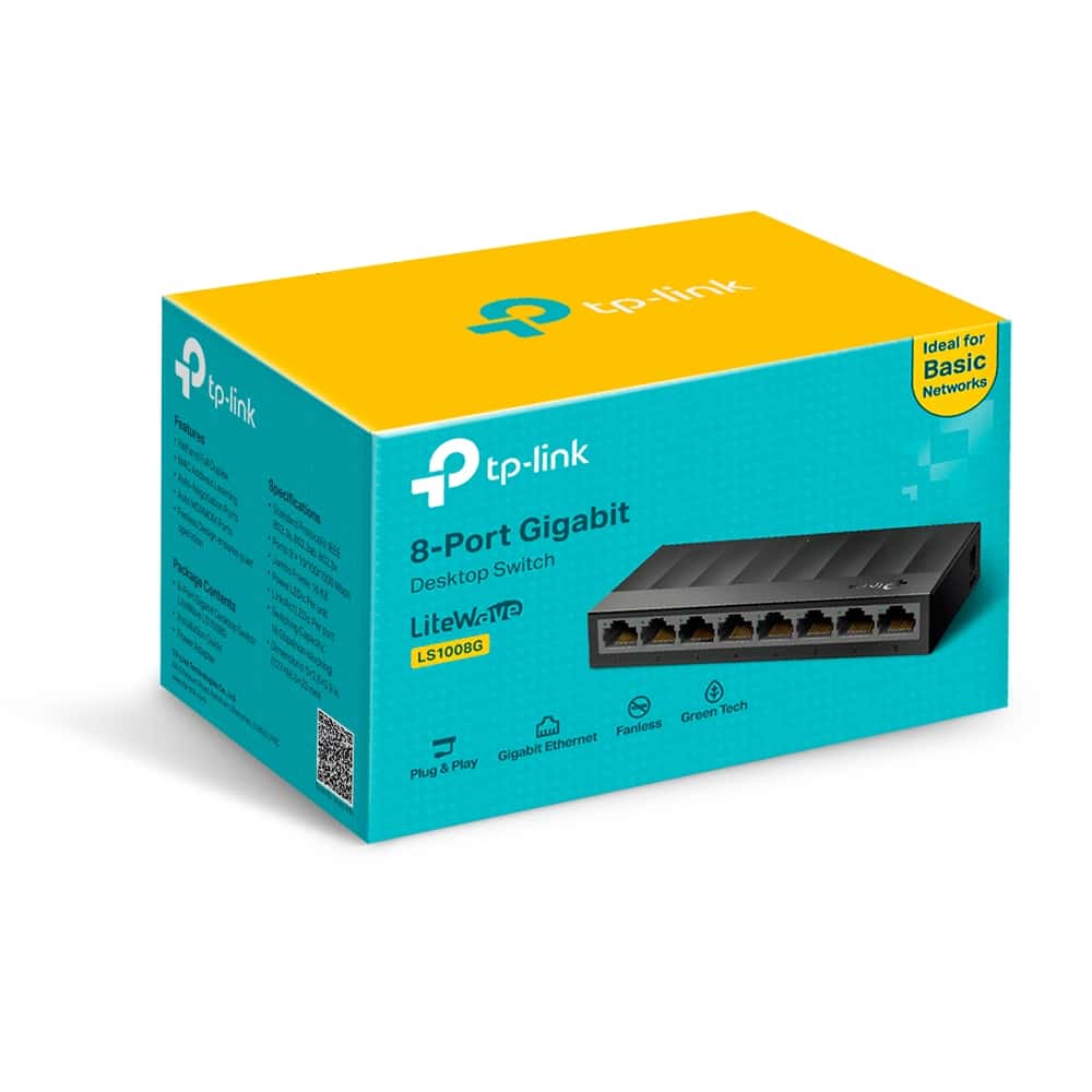 سوئیچ شبکه 8 پورت تی پی لینک گیگابیتی مدل  LS1008G