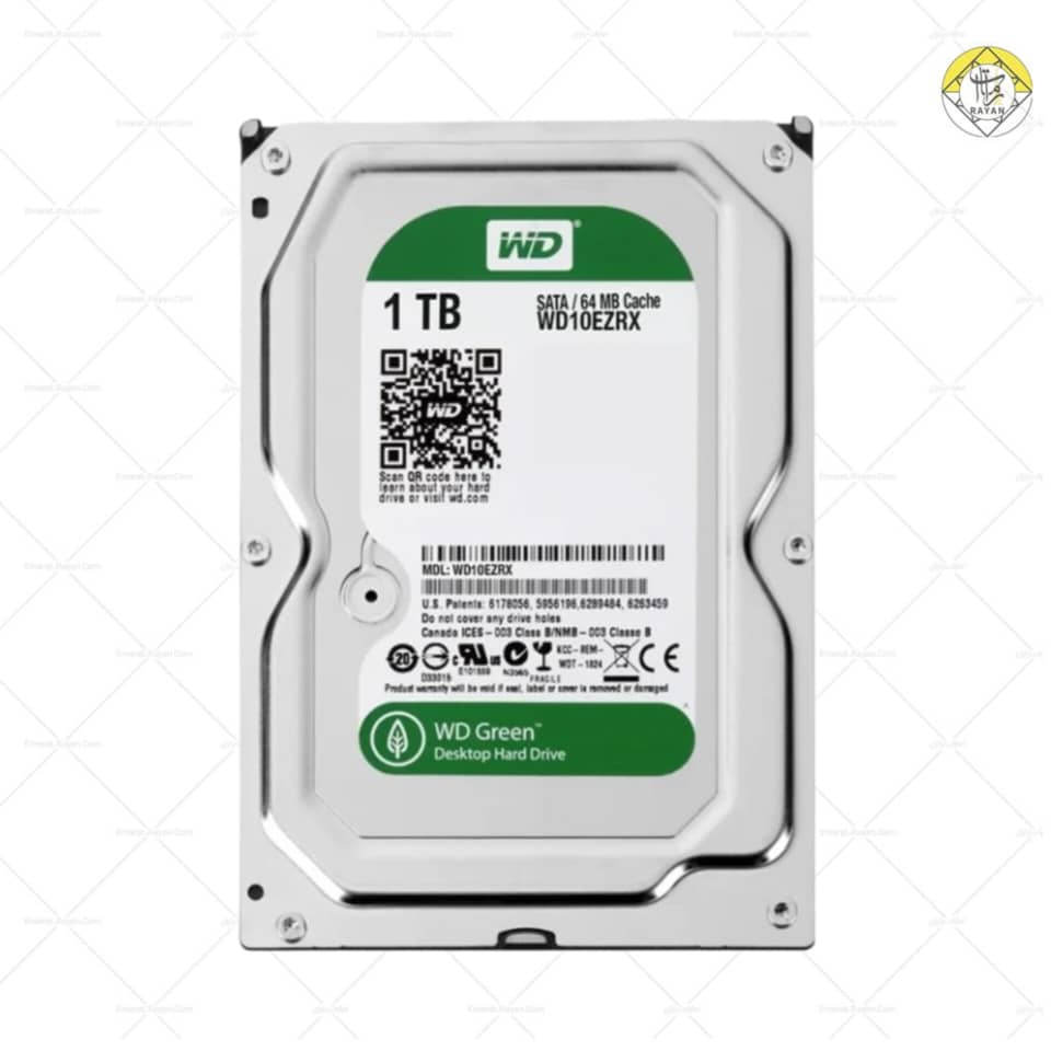 هارددیسک اینترنال وسترن دیجیتال سری سبز مدل WD10EZRX ظرفیت 1 ترابایت - dt1