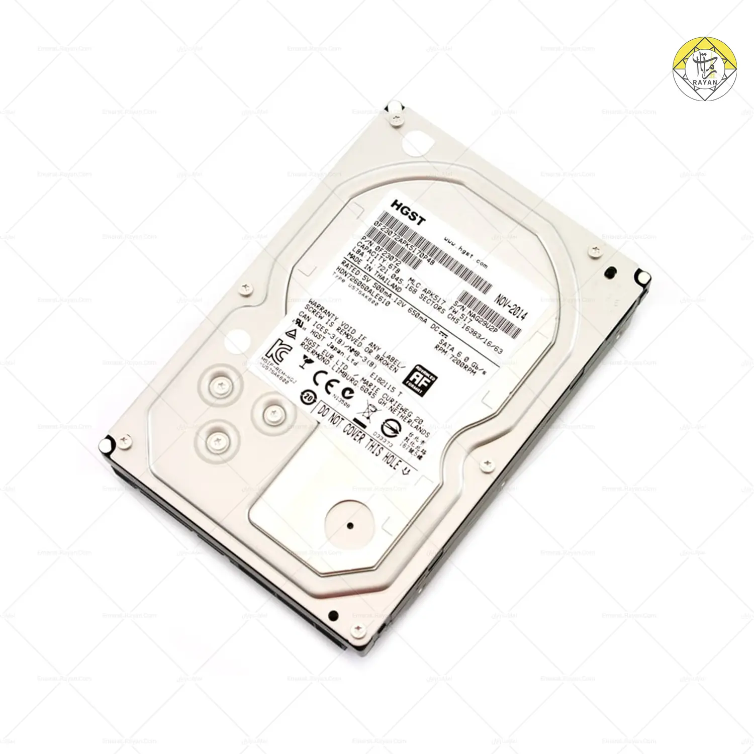 هارد HGST ظرفیت 6 ترابایت مدل nov-2014 - lsm