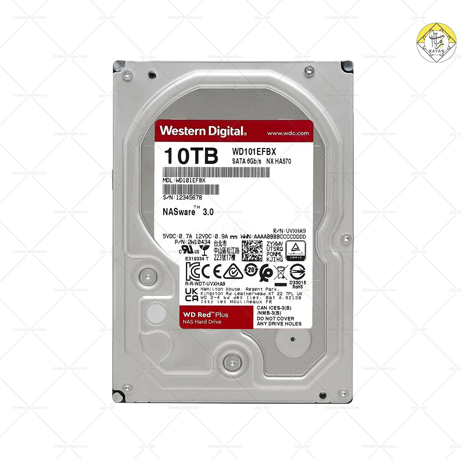 هارد ۱۰ ترابایت وسترن دیجیتال قرمز مدل red