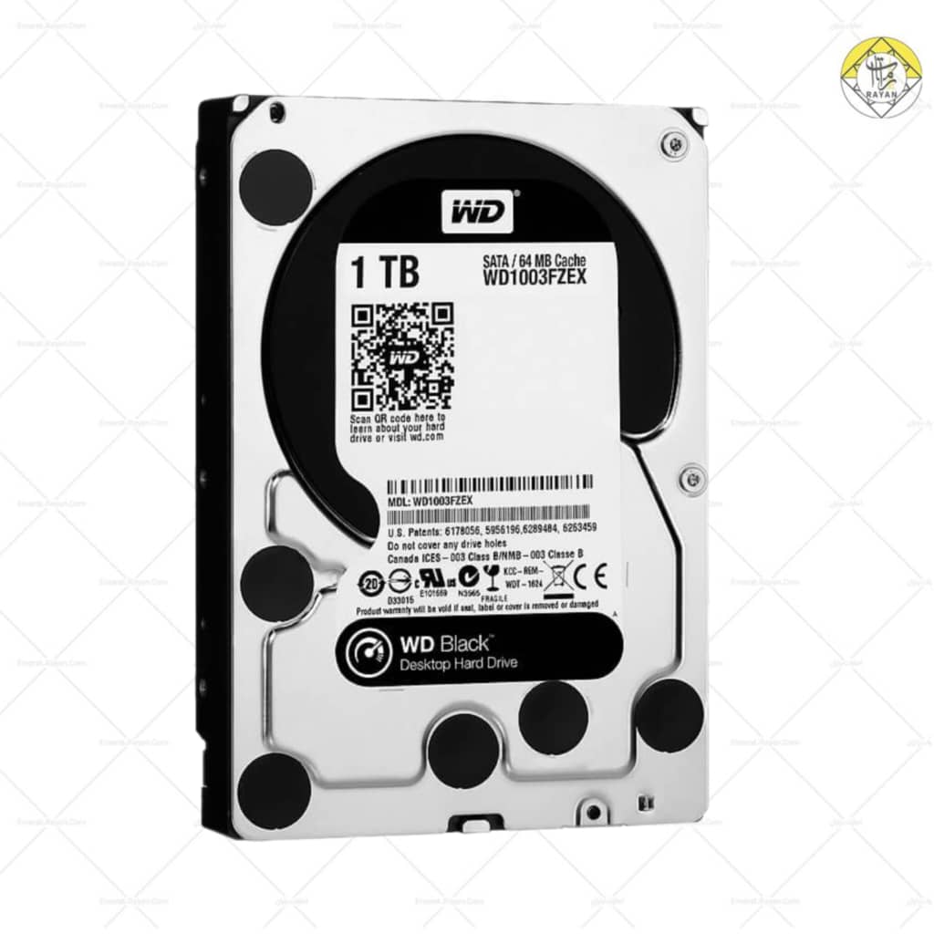 هارد  وسترن دیجیتال مدل مشکی Black  ظرفیت 1 ترابایت